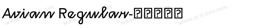 Avian Regular字体转换
